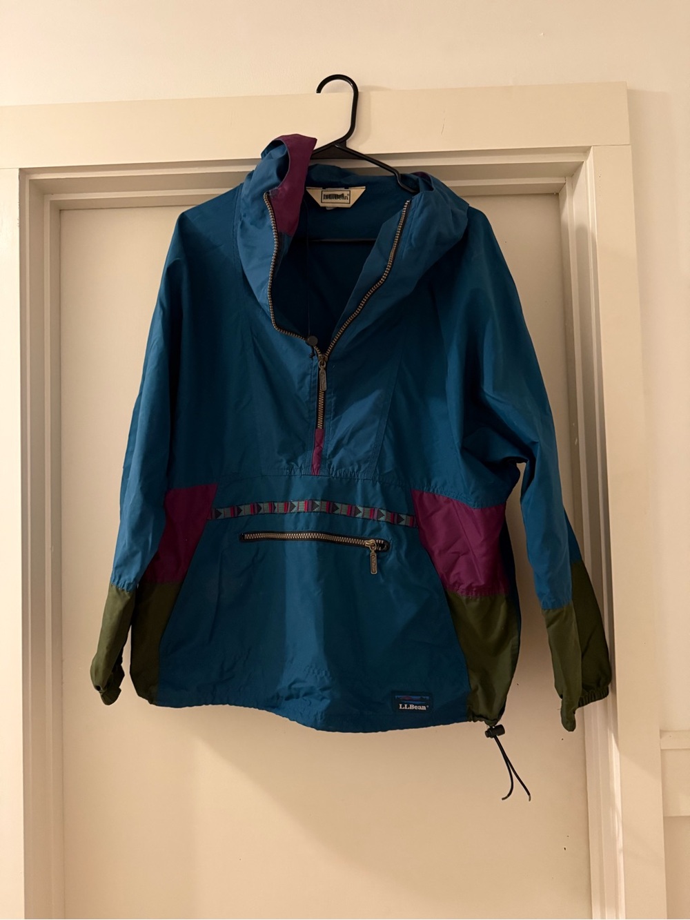 L.L. Bean Teal Anorak Windbreaker